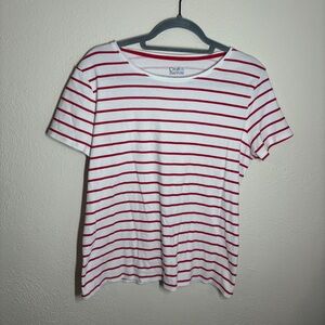 5/$25 Red and White Striped T-Shirt